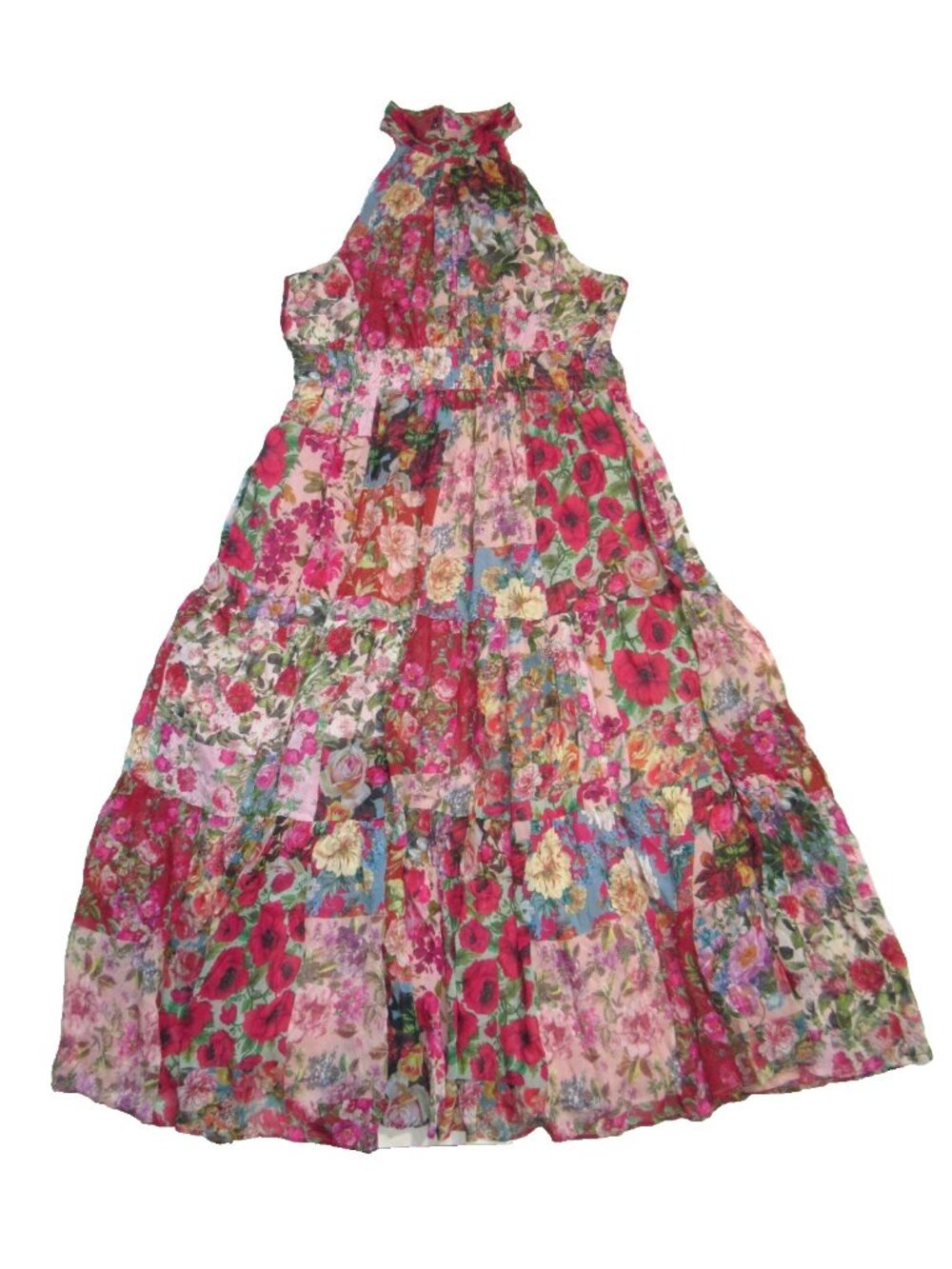 NWT by Anthropologie The Somerset Chiffon Maxi in Pink Floral Print Dress XL - Picture 5 of 10